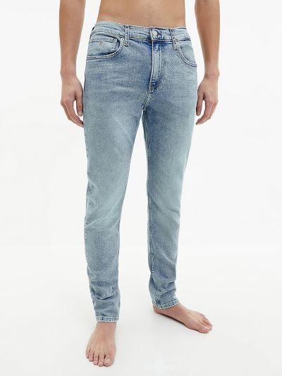 Calvin Klein Ruhák HU978460 | Calvin Klein Slim Tapered Férfi Farmernadrág Világos Kék